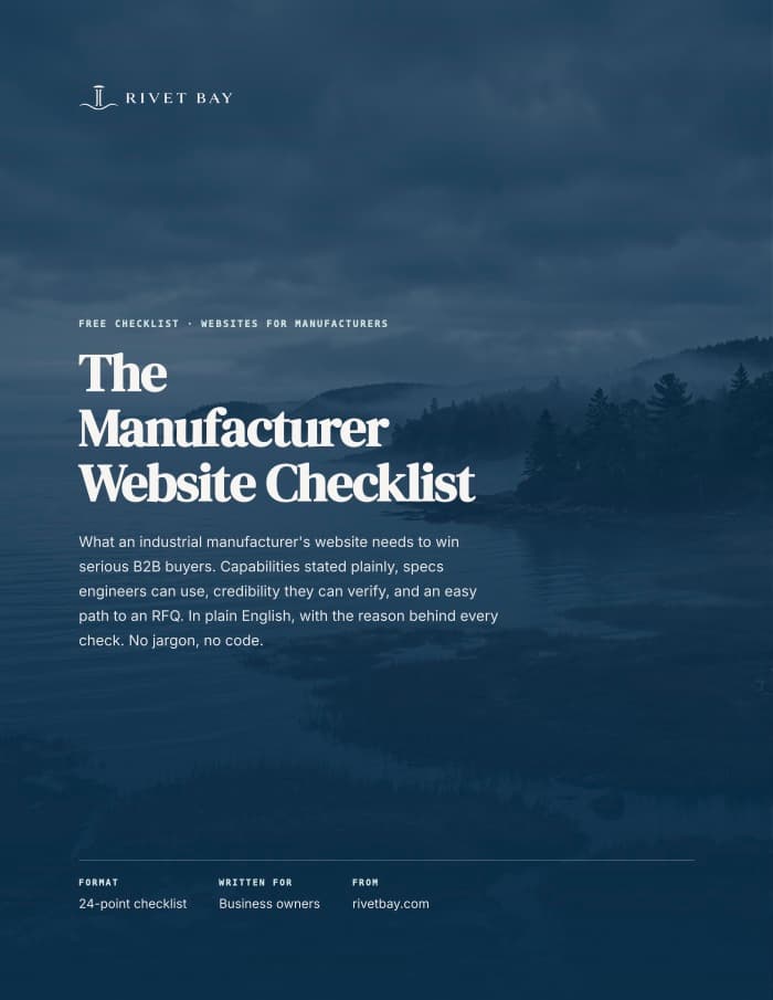 Cover of The Manufacturer Website Checklist