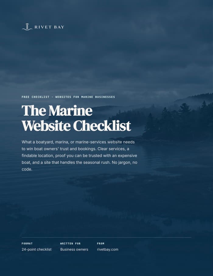 Cover of The Marine Website Checklist