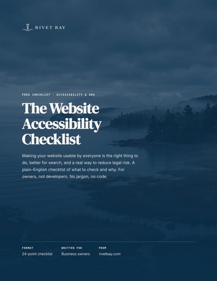 Cover of The Website Accessibility Checklist