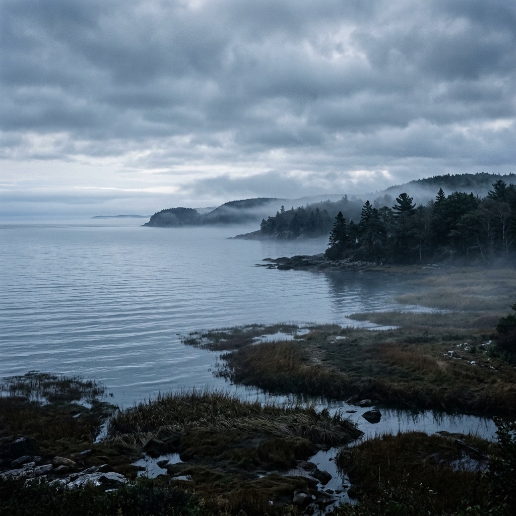 Scenic, serene coastal bay landscape in New England reflecting our natural and disciplined approach
