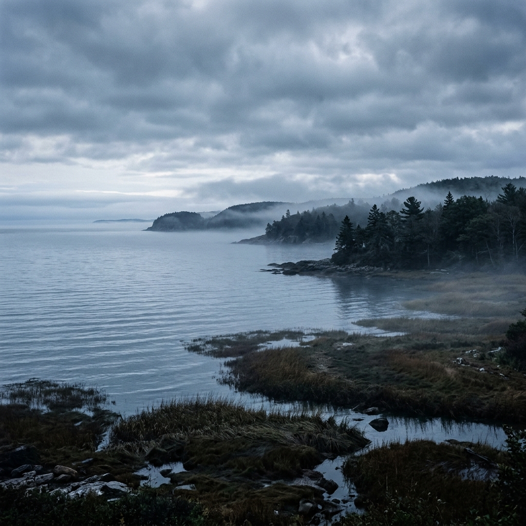 Scenic, serene coastal bay landscape in New England reflecting our natural and disciplined approach